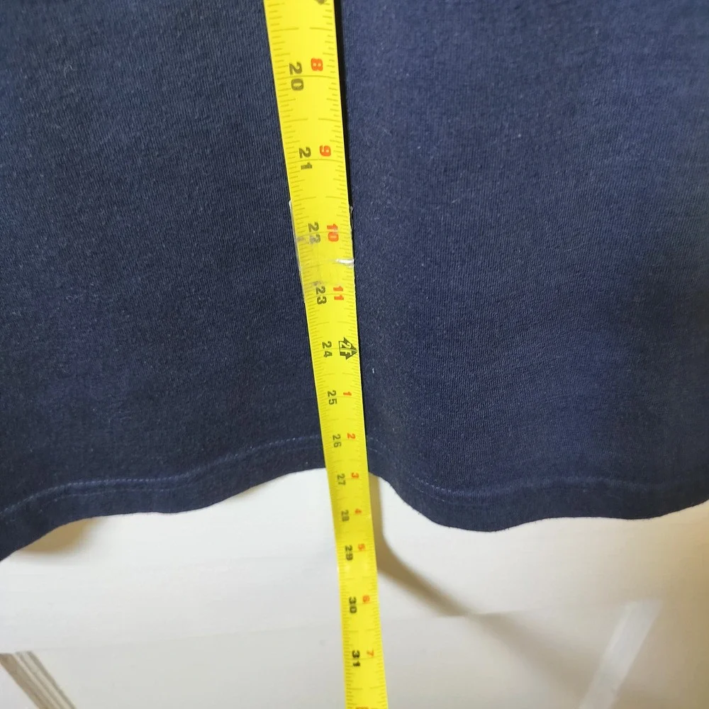 Gucci‎ Milano Logo Graphic T-Shirt Mens Medium Navy Blue Cotton Made in Italy